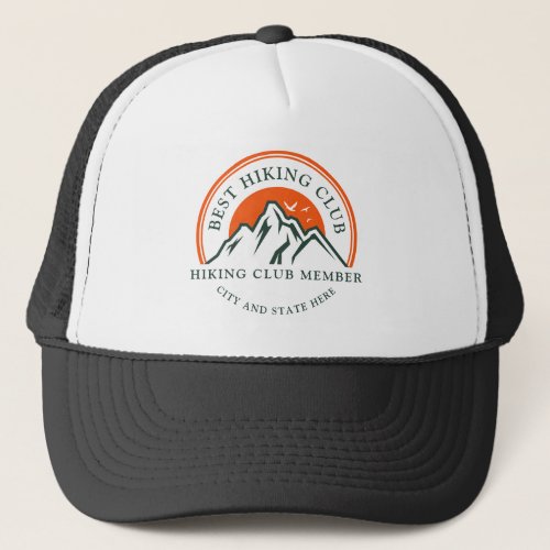 Business Logo Custom Name Hiking Club Matching Trucker Hat