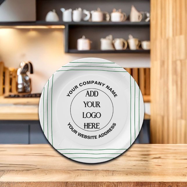 Business Logo Custom  Paper Plates (Creator Uploaded)