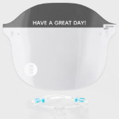 Business Logo Custom Personalized Face Shield (Front w/Glasses)