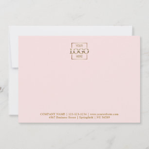 Business Logo Custom Personalized Modern Flat Note Card