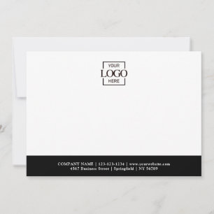 Business Logo Custom Personalized Modern Flat Note Card