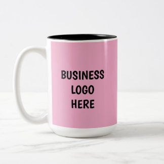 BUSINESS LOGO CUSTOM PINK Two-Tone COFFEE MUG