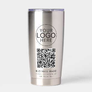 Business Logo Custom QR Code Employees Insulated Tumbler