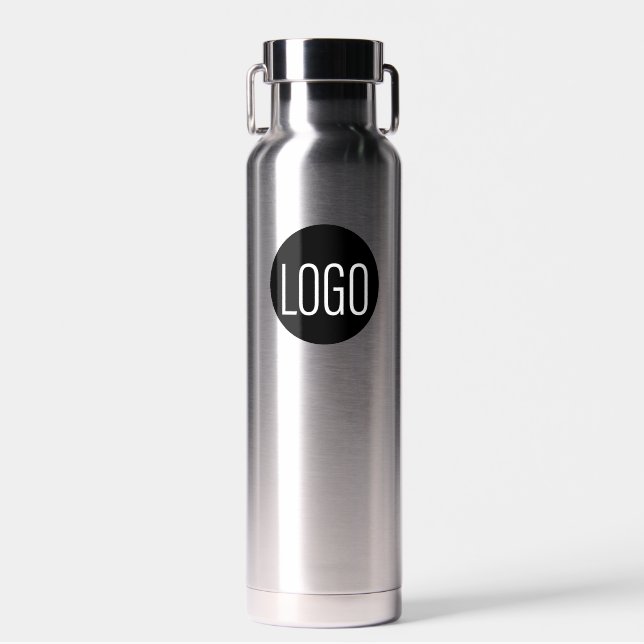 Business logo Custom QR code website Branded  Water Bottle (Front)