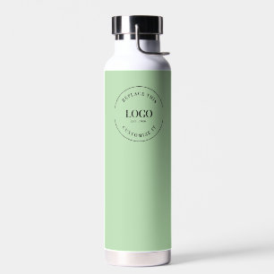 Business logo Custom QR code website Green Water Bottle