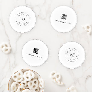 Business logo Custom QR code website professional Coaster Set