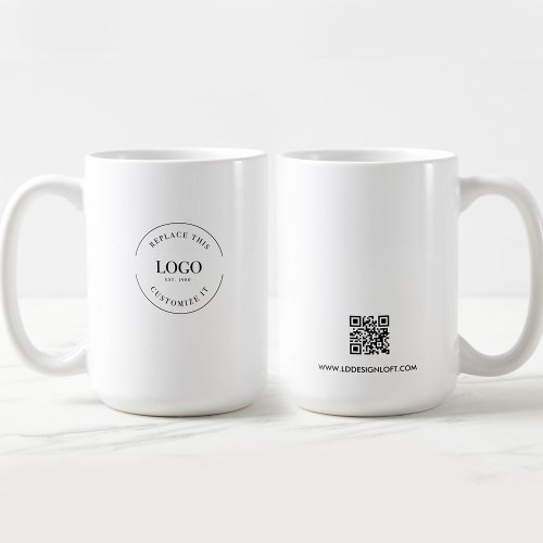 Business logo Custom QR code website professional Coffee Mug