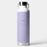 Business logo Custom QR code website purple Water Bottle