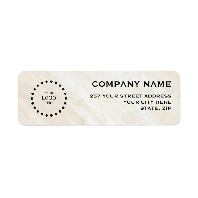 Business Logo Custom Return Address Label (Front)