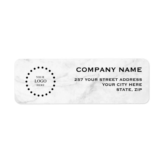 Business Logo Custom Return Address Label (Front)