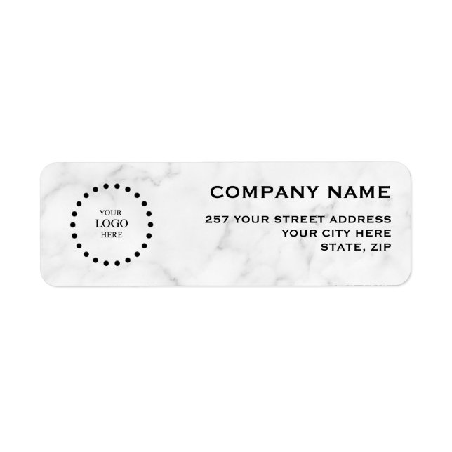 Business Logo Custom Return Address Label (Front)