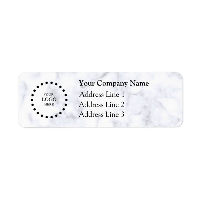 Business Logo Custom Return Address Label (Front)