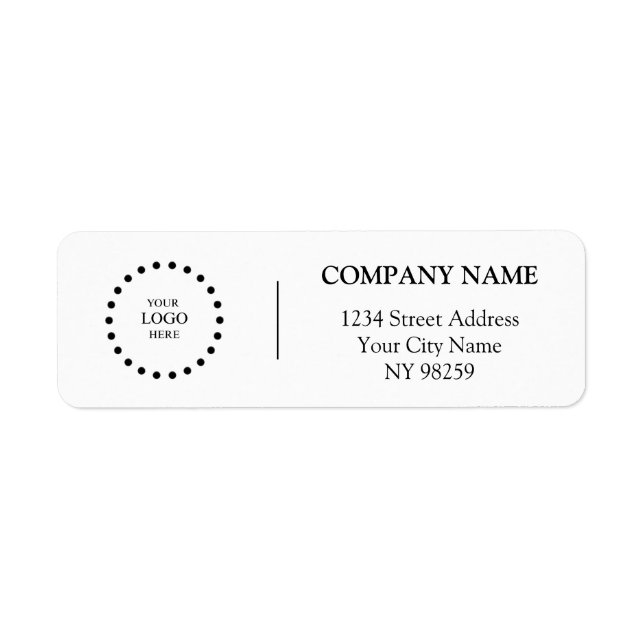 Business Logo Custom Return Address Label (Front)