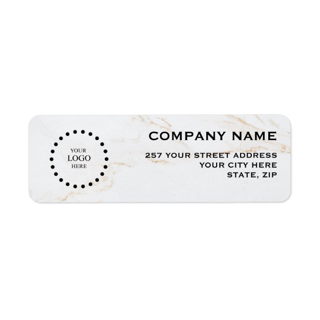 Business Logo Custom Return Address Label (Front)