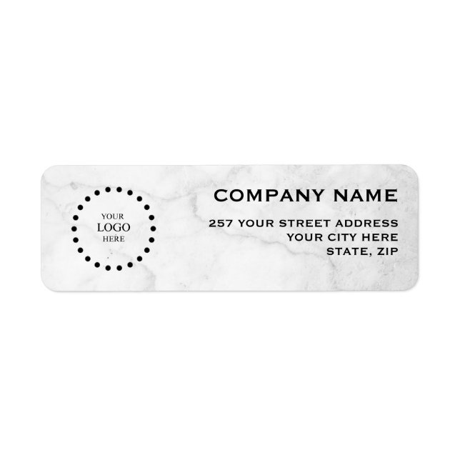 Business Logo Custom Return Address Label (Front)