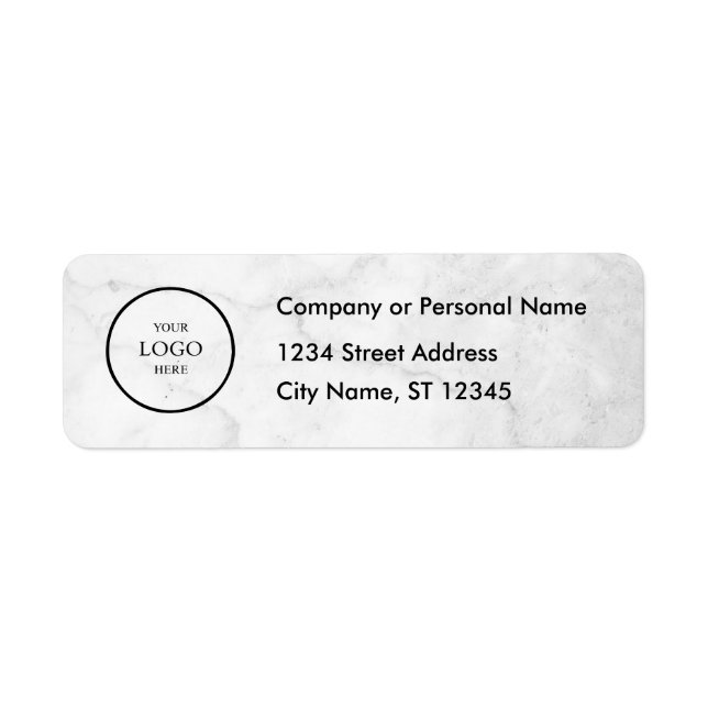 Business Logo Custom Return Address Label (Front)