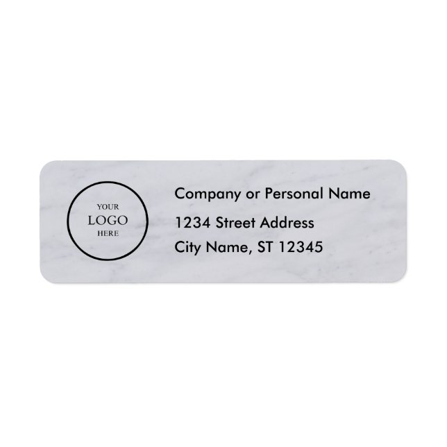 Business Logo Custom Return Address Label (Front)