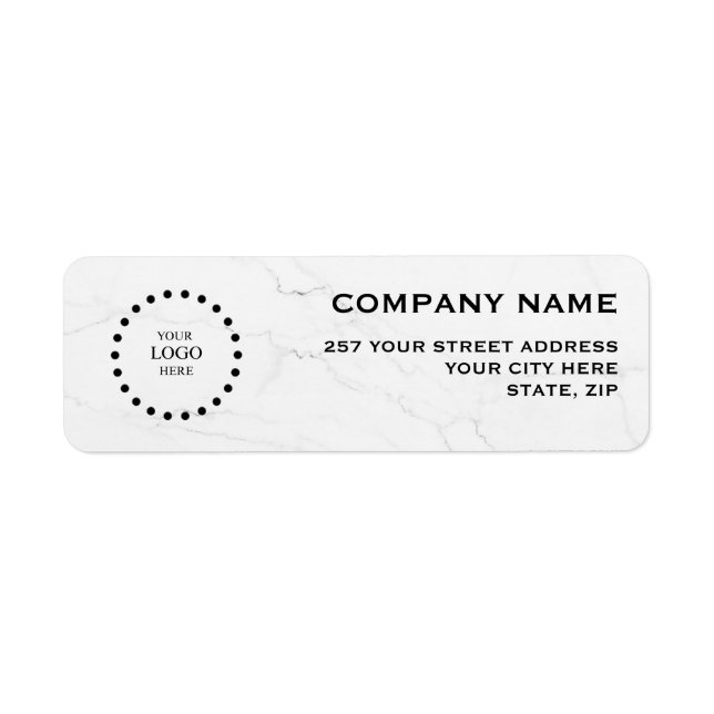 Business Logo Custom Return Address Label (Front)
