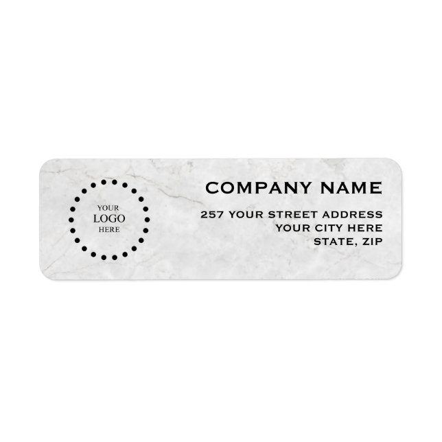 Business Logo Custom Return Address Label (Front)