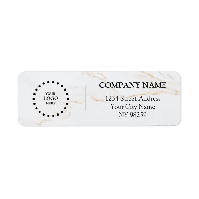 Business Logo Custom Return Address Label (Front)