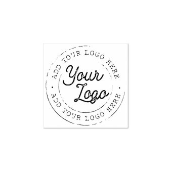 Business Logo Custom Rubber Stamp | Zazzle