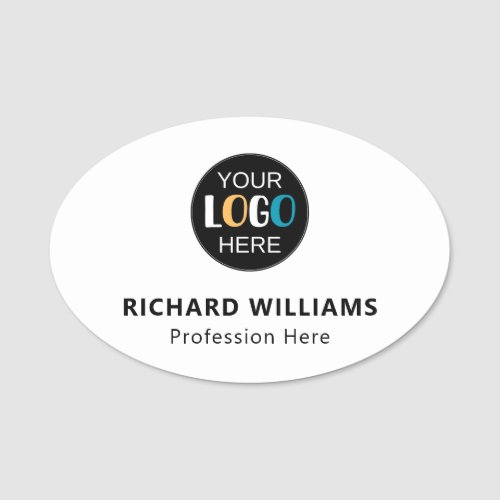 Business Logo Custom Staff Identification  Name Tag