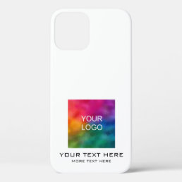 Business Logo Custom Template Elegant Modern iPhone 12 Case