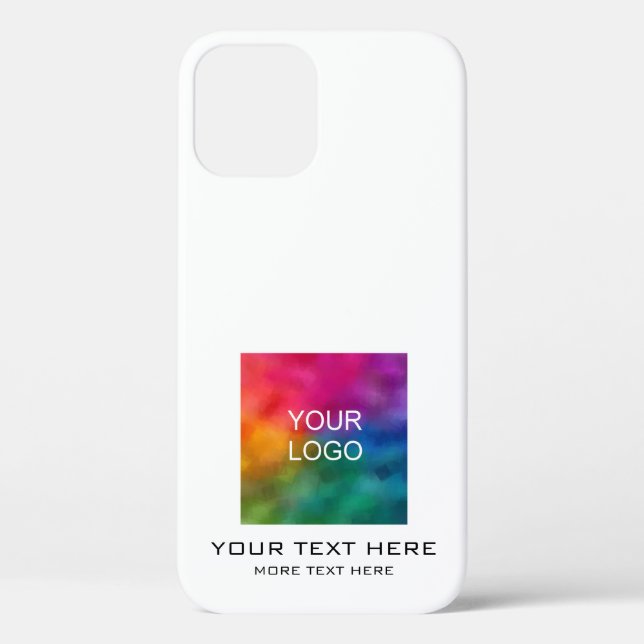 Business Logo Custom Template Elegant Modern Case-Mate iPhone Case (Back)