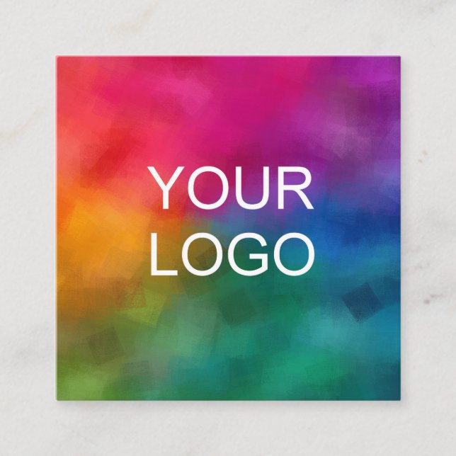 Business Logo Custom Template Modern Elegant Square Business Card (Front)
