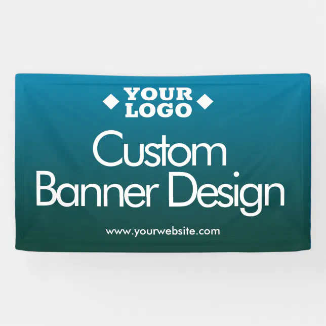 Business Logo Custom Vinyl Banner | Zazzle