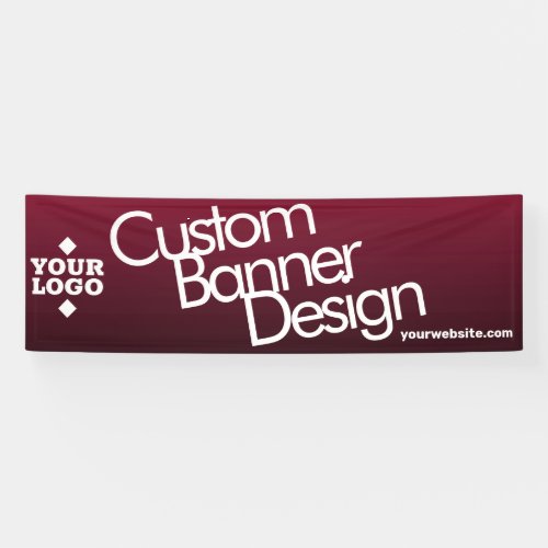 Business Logo Custom Vinyl Long Banner