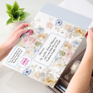 Business Logo Custom Watercolor Flowers Shipping  Envelope Mailers