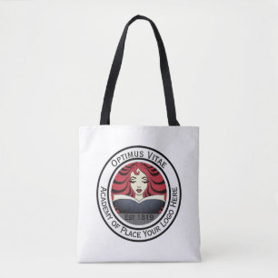 Business Logo Custom White Tote Bag