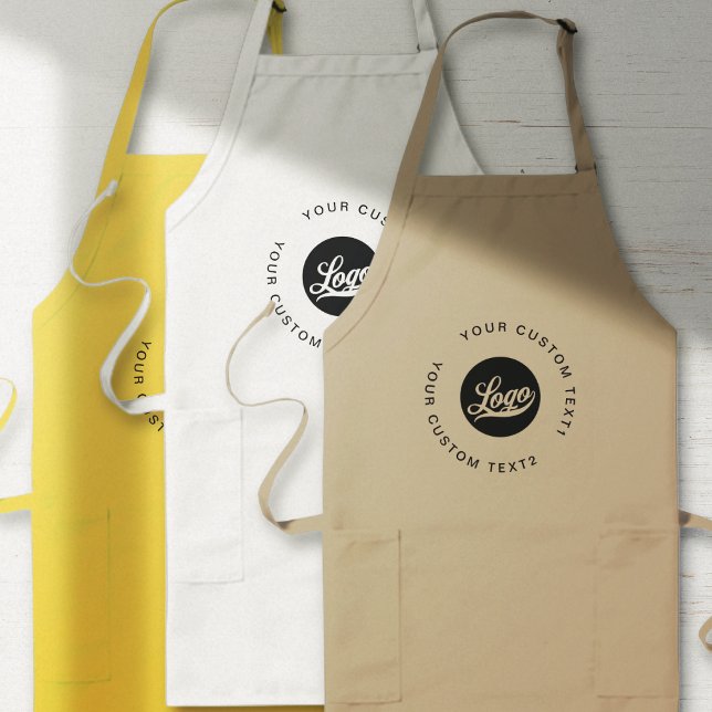 Business logo Custom with pockets Company Brand Long Apron (Creator Uploaded)