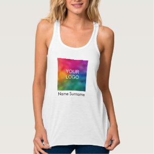 Business Logo Custom Women's Racerback Slim Fit Tank Top