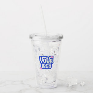 Business Logo Custom Your Logo Here Employee Gift Acrylic Tumbler