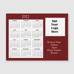 Business Logo Customer Appreciation 2022 Calendar Magnetic Invitation