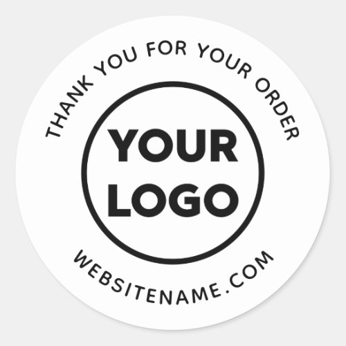 Business Logo Customer Thank You Classic Round Sticker