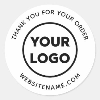 Business Logo Customer Thank You Classic Round Sticker