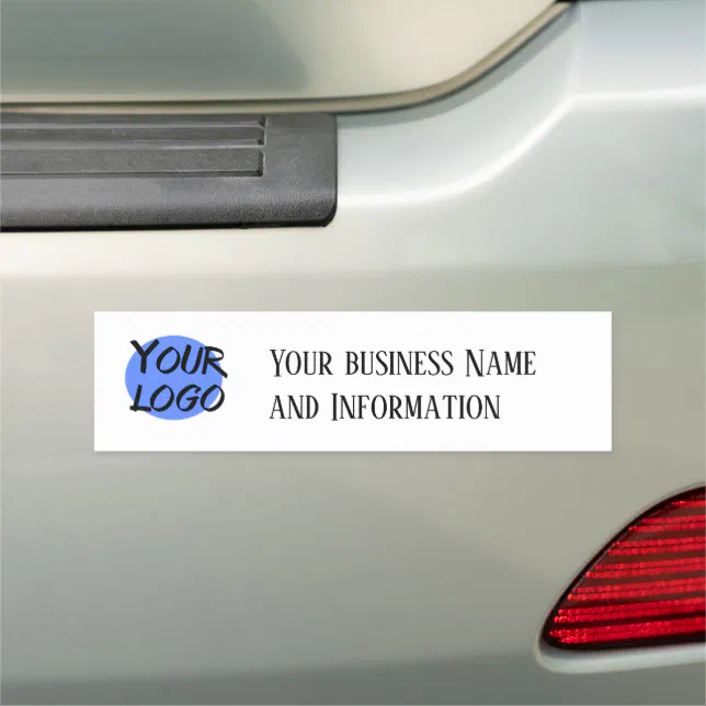 Business Logo Customize Contact Information Name Car Magnet | Zazzle