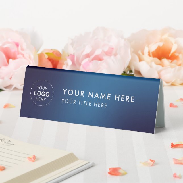 business logo desk name plate,executive desk name  table tent (In SItu (Wedding))