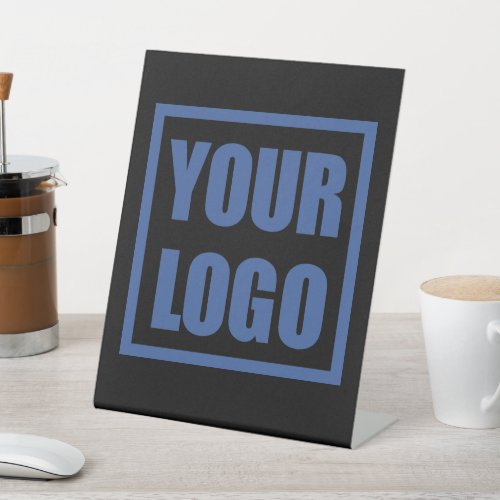 Business Logo Desk Sign Black