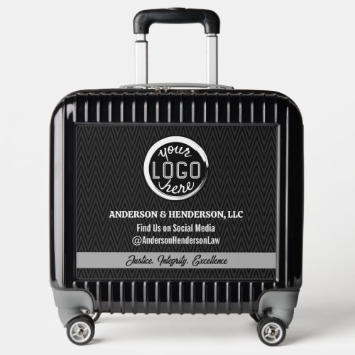Business Logo DIY Promotional Branding Herringbone Luggage