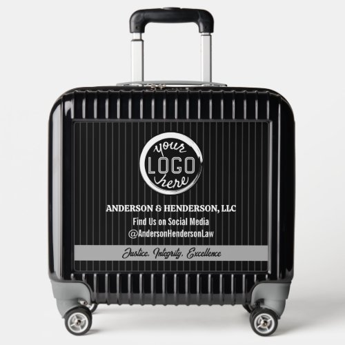Business Logo DIY Promotional Branding Pinstripes Luggage