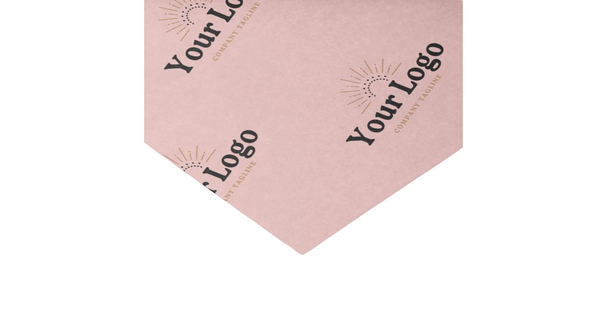 Business Logo Dusty Pink Packaging Custom Tissue Paper
