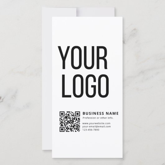 Business Logo & Editable Qr Code (Front)