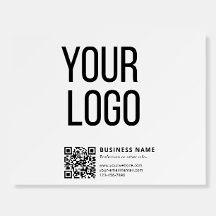 Business Logo & Editable Qr Code Foam Board