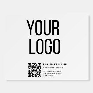 Business Logo & Editable Qr Code Foam Board