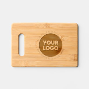 Business Logo & Editable Text Engraved Cutting Board