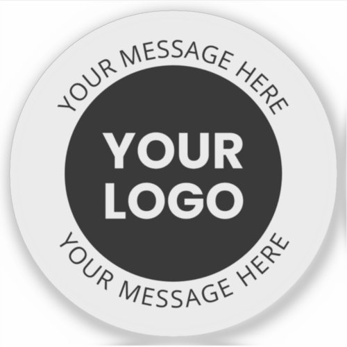 Business Logo  Editable Text Transparent  Black Sticker